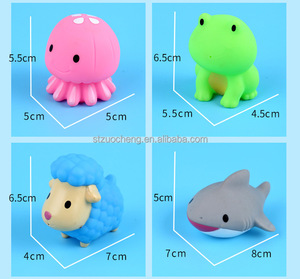 Offre Spéciale en vrac bébé en caoutchouc souple ensemble de bain gicler bain jouet mignon nouveauté enfants dessin animé Animal baignoire jouet - Product Image 5