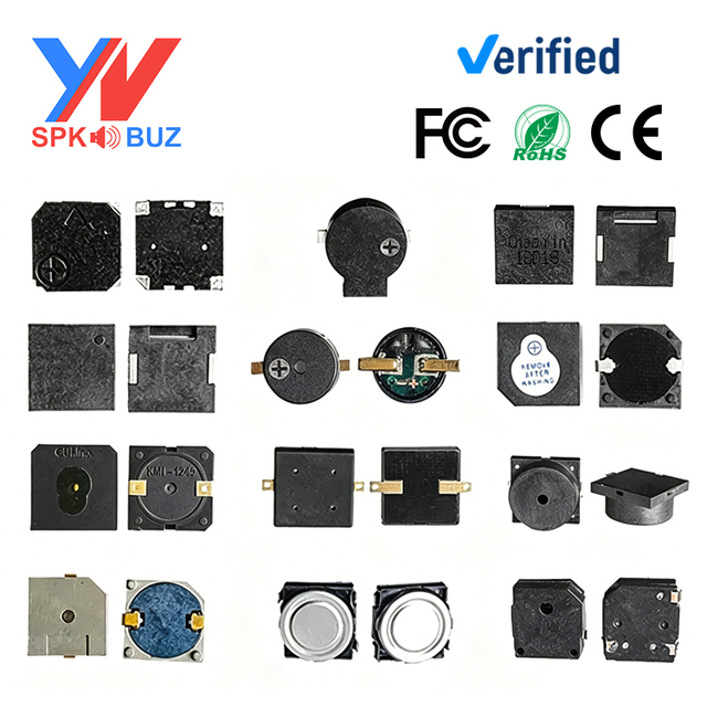 Customizable 3V 5V 12V Micro Alarm Electric Piezo Element Passive Magnetic Buzzer Low-Power Consumption Through Hole Mounting
