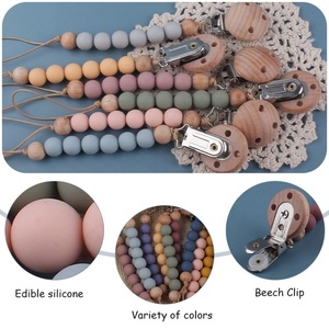 Il più venduto per bambini in Silicone <span class=keywords><strong>ciuccio</strong></span> porta catena senza perline in Silicone per bambini succhietto Anti-goccia Clip massaggiagengive catena manichino - Product Image 5