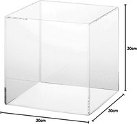 Boîte de présentation moderne en acrylique à un côté ouvert, polyvalente, transparente, carrée, pour le stockage de marchandises et la plateforme de présentation de produits en vente au détail