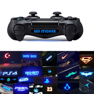 40 autocollants LED noirs pour Sony Playstation 4 <span class=keywords><strong>PS4</strong></span> Controller Barre lumineuse LED Decal Skin Sticker Flash Game Accessories - Product Image 6