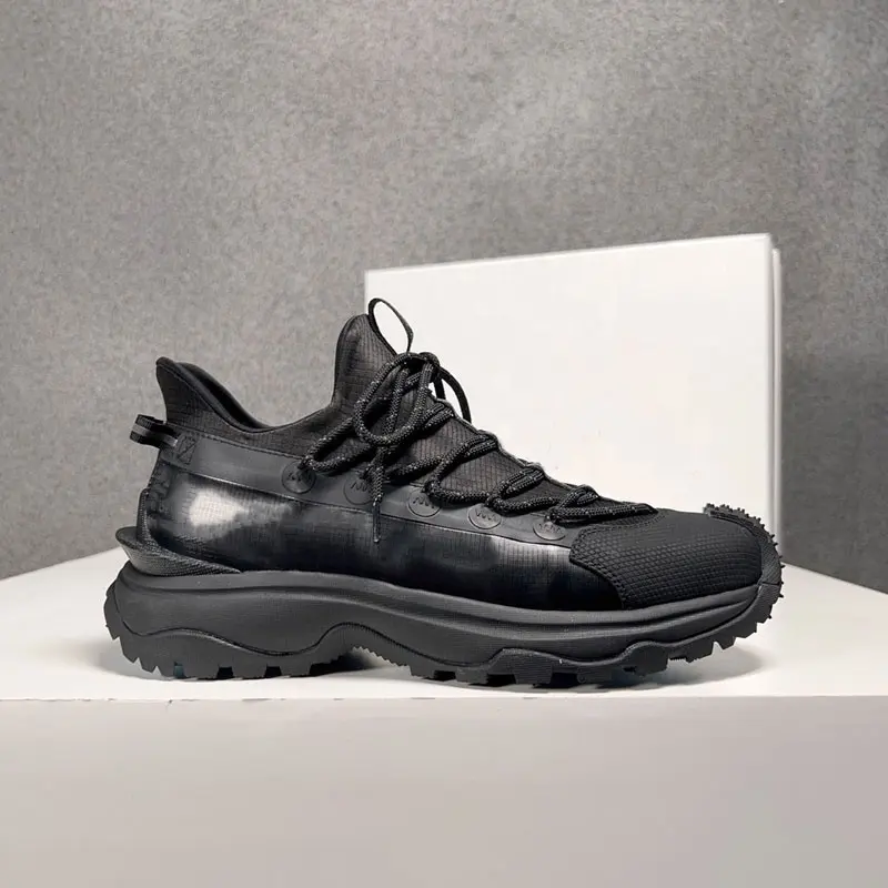 Zapatos negros con cordones para hombre de alta calidad, zapatillas informales de cuero genuino, zapatos de diseñador para hombre con estilo para caminar