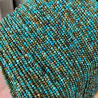 Dernière conception de pierres rondes à facettes en vrac naturel 2mm 3mm perles de turquoise perles de cristal pour la fabrication de bijoux de collier