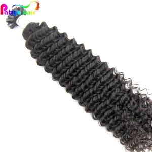 Extensiones de Cabello Natural Malasio Virgen con Punta en V, 100% Cabello Humano Sin Procesar, Extensiones de Cabello con Punta en K, Rizado Profundo, Venta al por Mayor - Product Image 4