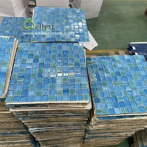 300*300mm <span class=keywords><strong>Carreaux</strong></span> de mosaïque en <span class=keywords><strong>verre</strong></span> <span class=keywords><strong>pour</strong></span> décoration murale intérieure Mosaïque de <span class=keywords><strong>verre</strong></span> <span class=keywords><strong>pour</strong></span> salle de bain - Product Image 4