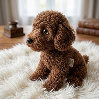 Jouets en peluche en gros pour chiots, figurines personnalisées Labradoodle, fabricant de peluches douces et amusantes pour enfants, cadeaux animaux en peluche doux