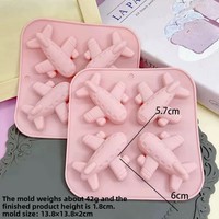 Chambre petit avion en forme de bac à glace en Silicone moule outil de cuisson carré réutilisable pour bricolage gâteau chocolat et savon décorations
