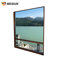 Fenêtre fixe moderne en aluminium double panneau de verre haute transparence isolation thermique insonorisée large Vision Villa salon