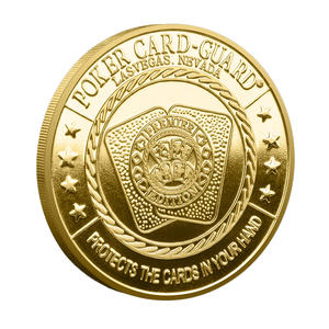 Koin Peringatan Poker Berlapis Emas Perak Keberuntungan, Pelindung Kartu Permainan POKER CARD-GUARD, Kerajinan Logam 3D untuk Koleksi - Product Image 3