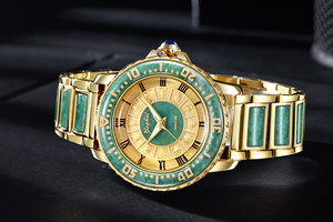 Original Design Jadeite <b>Bracelet</b> Stainless Steel Automatic <b>Watch</b> Luxury Mechanical Jade <b>Watch</b> for <b>Men</b> - Product Image 6