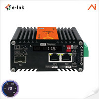 Mini convertisseur de média fibre optique PoE++ intelligent géré par IA à 2 ports 60W