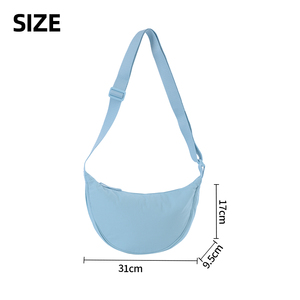 Sac <span class=keywords><strong>bandoulière</strong></span> personnalisé en nylon avec votre logo, forme croissant de lune, pour femme et <span class=keywords><strong>homme</strong></span>, sac messager, sac à dos de jour - Product Image 3