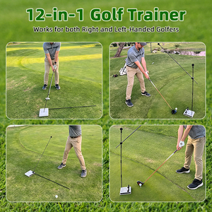 Entrenador <span class=keywords><strong>de</strong></span> Swing <span class=keywords><strong>de</strong></span> <span class=keywords><strong>Golf</strong></span>, Ayuda Deportiva con 12 Posiciones Ajustables para Palos, Herramienta <span class=keywords><strong>de</strong></span> Golpeo Guiado, Varillas <span class=keywords><strong>de</strong></span> Alineación, Acero Inoxidable Ambidiestro - Product Image 6
