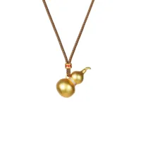 TANGPEI 2026 Nouveau Collier Double Gourde Hulu Style Chinois pour Femme, en Alliage Plaqué Or, Cordon Tressé, Porte-Bonheur, Cadeau Tendance et Mode