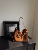 Sac fourre-tout hobo en daim ceinturé avec fermoir rotatif, sac à main souple, sac à bandoulière trapèze, sac de transport, vente en gros, approvisionnement en vrac