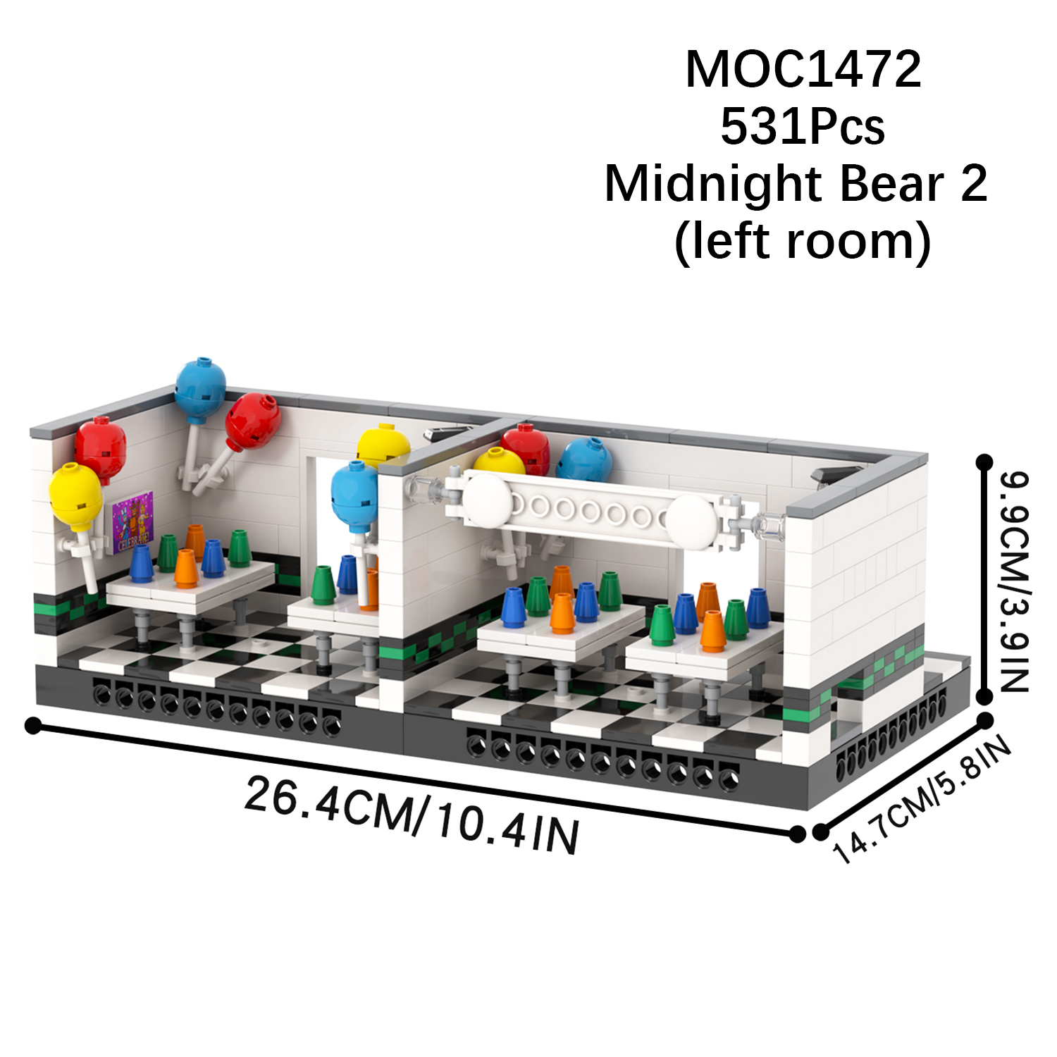 MOC1471-1475 Horror FNAF 2 Office Room Stage Storage Room
