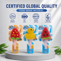 Sucettes gélifiées 3D en forme de fruits (Fraise, Pastèque, Canard) – Bonbons mous aux jus de fruits pour fêtes d'enfants – Vente en gros