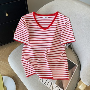 Annshine – T-shirts slim pour femmes, <span class=keywords><strong>manches</strong></span> <span class=keywords><strong>courtes</strong></span>, coupe courte, avec logo décoratif, pour le printemps et l'automne (vente en gros) - Product Image 5