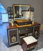 Ensemble de chambre à coucher de luxe complet en gros de Foshan, 5 pièces, suite de lit king size, cadre en bois, mobilier de chambre à coucher moderne turc