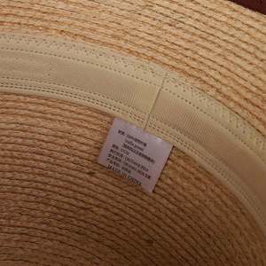 2025 Summer Women Fashion Raffia Straw Bucket Hat Simple Outdoor Travel Beach Sun Hat PU <b>Patch</b> Logo Sunscreen Fishermen Hat - Product Image 4