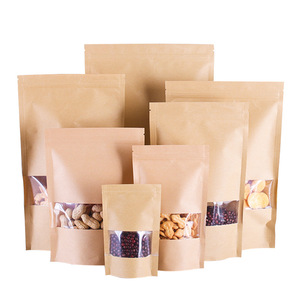 Custom <strong>Printed</strong> Resealable Bulk Medium Thick Kraft <strong>Paper</strong> <strong>Bags</strong> <strong>With</strong> <strong>Logo</strong> - Product Image 3