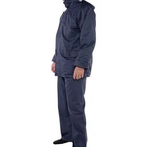 Custom Elastic Waist Motorcycle Rain Suits High Quality PU Rain Suit Jacket Rain Wear OEM Service