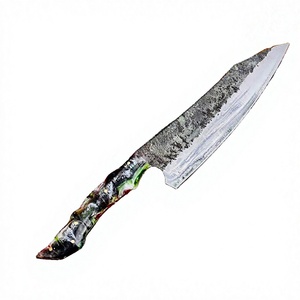 Couteau de chef en acier Damas forgé à la main, 10-11,9 pouces, manche en résine, style japonais, couteau de cuisine pour droitier - Product Image 3
