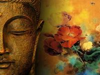 YOOFAN Art mural abstrait moderne Bouddha bleu sur toile, huile sur toile, pour salon, décoration intérieure
