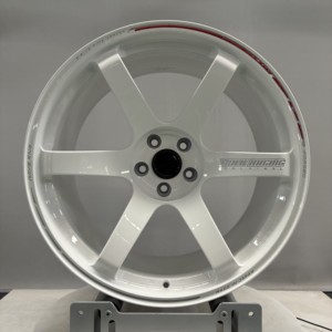 <span class=keywords><strong>ล้อ</strong></span>แม็กซ์อะลูมิเนียมฟอร์จ YHS-311 ขนาด 18 นิ้ว 4 ชิ้น รุ่น TE 37 สีขาวด้าน ขอบสีแดง หน้าผิวแบบ Machine Face - Product Image 1