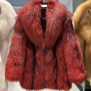 Manteau en fourrure de renard véritable, modèle 2025, le plus vendu, sur mesure, pour l'hiver, unisexe, long, grandes tailles - Product Image 1