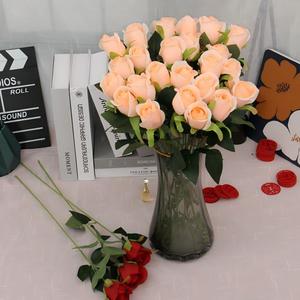 Rosa Artificiale <span class=keywords><strong>di</strong></span> Alta Qualità in Seta a Stelo Singolo per Decorazioni <span class=keywords><strong>di</strong></span> Matrimoni, Casa, Hotel e <span class=keywords><strong>San</strong></span> <span class=keywords><strong>Valentino</strong></span> - Product Image 5