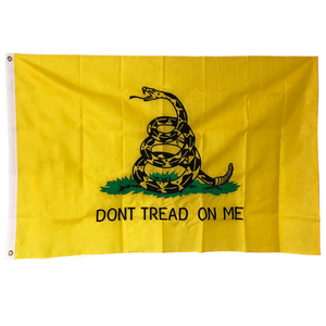 Drapeau serpent jaune en polyester léger 3x5 pour l'extérieur, 'Ne me marche pas sur les pieds', fanion libertarien avec motif serpent - Product Image 4