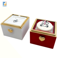 2025Creative Mini Gâteau Pop-up Boîte À Bijoux Portable Objets Décoratifs pour Cadeaux D'anniversaire avec Anneau Mallette De Rangement