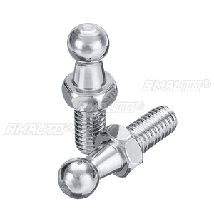 2 unidades de rótulas de bola universales plateadas de 10mm M8 para amortiguadores de gas de maletero y capó, con junta de válvula de resorte - Product Image 2