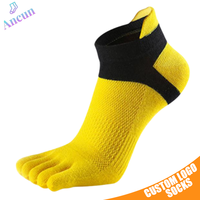 Chaussettes légères No Show Toe pour hommes et femmes Chaussettes de course athlétiques respirantes Chaussettes à cinq doigts