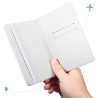 Housse Porte-Passeport à Sublimation Vierge DIY, Étui de Portefeuille pour Cartes d'Affaires, Cartes de Crédit, Cartes d'Embarquement, LOGO Personnalisé