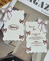 Cartes de remerciement personnalisées en carton semi-plié, écologiques et durables, imprimées pour invitations et services après-vente