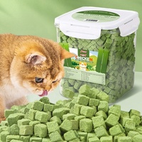 Poudre d'herbe de blé lyophilisée de qualité supérieure, riche en vitamines et en fibres, complément détoxifiant pour la santé des chats, complément alimentaire pour chats