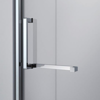 Cabine de douche d'angle sur mesure pour salle de bain, porte de douche en verre, salle de douche rectangulaire coulissante en aluminium