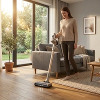 Aspirateur Balai Portable Sans Fil 130W 18.5V Humide/Sec avec Brosse, Sans Sac, pour Hôtels, sur Batterie