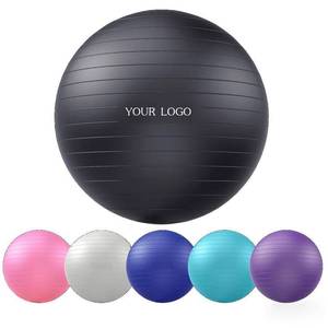 Ballon de yoga personnalisé avec logo, 65 cm, avec base, bande de résistance, anti-éclatement, ballon de fitness Pilates pour femmes enceintes, exercices à domicile - Product Image 2