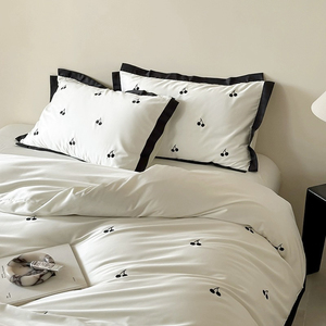 Cotton Summer <b>Bedding</b> <b>Set</b> Cherry Pattern Breathable Home Use Sheet Style - Product Image 4