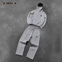 Ensemble Homme Streetwear Personnalisé de Haute Qualité à Capuche et Pantalon de Survêtement Oversize en Molleton Lourd