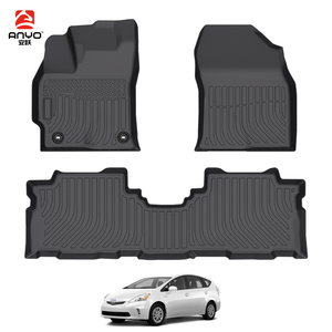 Alfombrillas para Auto TPE para Todo Clima, Revestimiento de Piso Antideslizante 3D, Compatible con Toyota <span class=keywords><strong>Prius</strong></span> V 2012-2018, Alfombrillas OEM de Fábrica China - Product Image 1