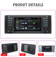 Autoradio multimédia Linux 7 pouces avec lecteur DVD stéréo, CarPlay sans fil et vidéo pour BMW X5 E53/Série 5 E39, écran HD