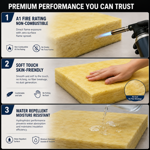 Rouleau d'isolation en fibre <span class=keywords><strong>de</strong></span> <span class=keywords><strong>verre</strong></span> avec barrière anti-<span class=keywords><strong>vapeur</strong></span> en aluminium, ignifuge et insonorisant, pour toiture en <span class=keywords><strong>laine</strong></span> <span class=keywords><strong>de</strong></span> <span class=keywords><strong>verre</strong></span> en Amérique du Nord - Product Image 2