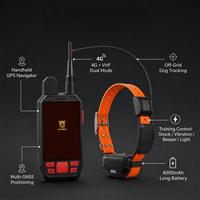 Traceur GPS pour chien portable VHF longue portée 4G avec collier d'entraînement à distance, étanche IP68 en plastique, autonomie de 48 heures, OEM/ODM