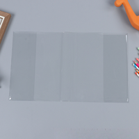 Cubierta protectora elástica para impresión de libros con logotipo personalizado, cubierta transparente para libros de cuaderno A5 A4, cubiertas de plástico transparente de PVC suave para libros