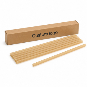 Pajitas de Caña de Azúcar Biodegradables y Compostables a Base de Plantas, Personalizadas y Envueltas, con Diámetro Interior de 5-13 mm, Estándar 6 mm - Product Image 1