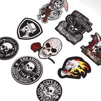 Patch brodé thermocollant style Mexique, motif rose et crâne – Grande Vente